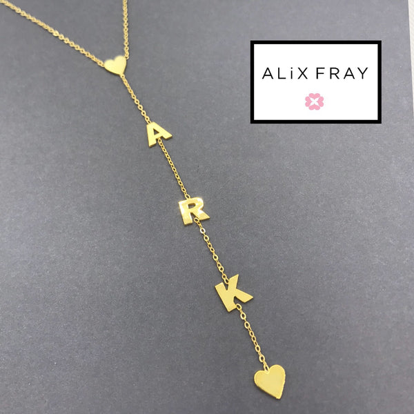 "Initial Love" Drop Necklace