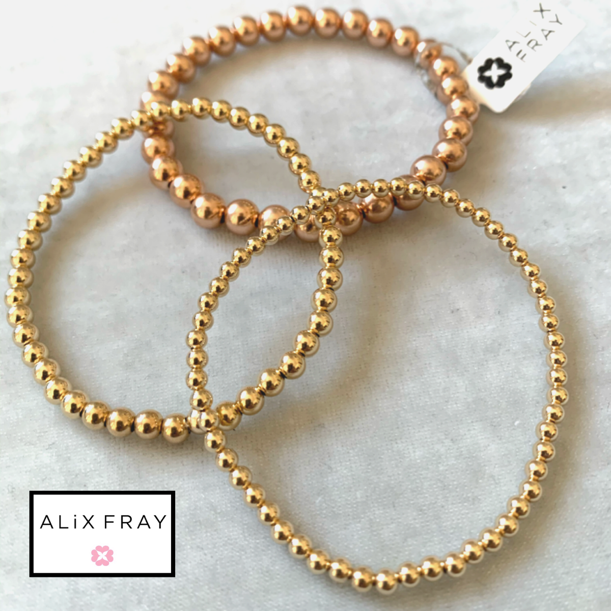 Gold Ball 14kt Bracelets