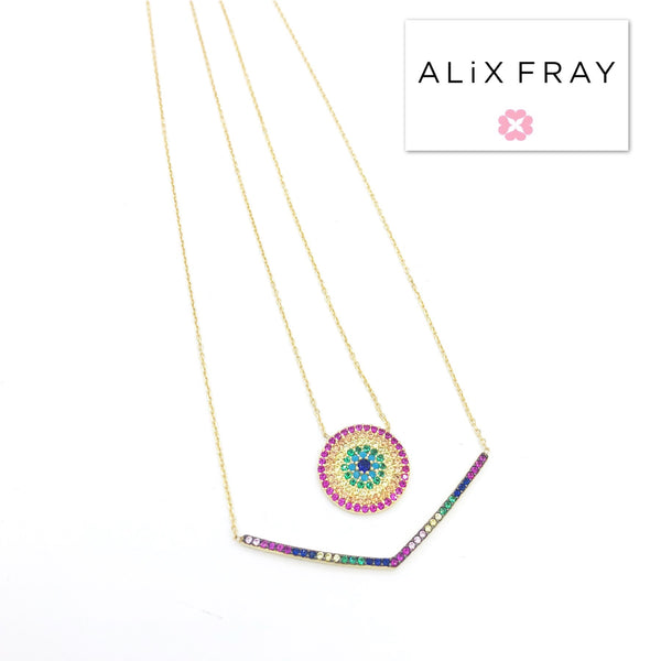 Rainbow Bar Necklace