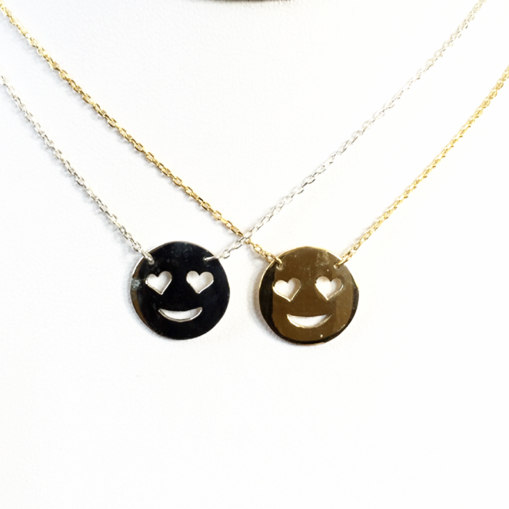 Smiley Heart Emoji Necklace