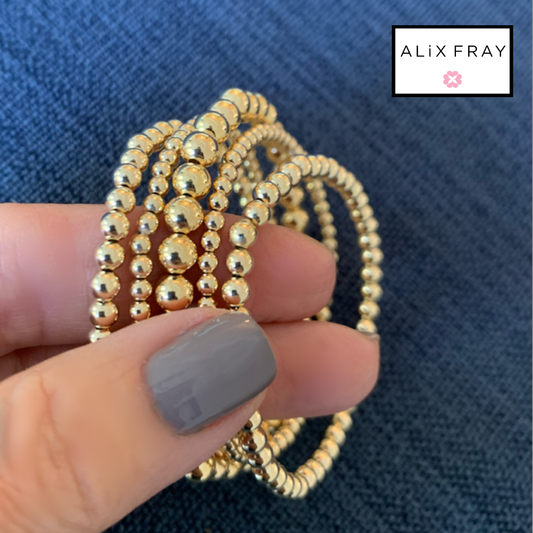 Gold Ball 14kt Bracelets