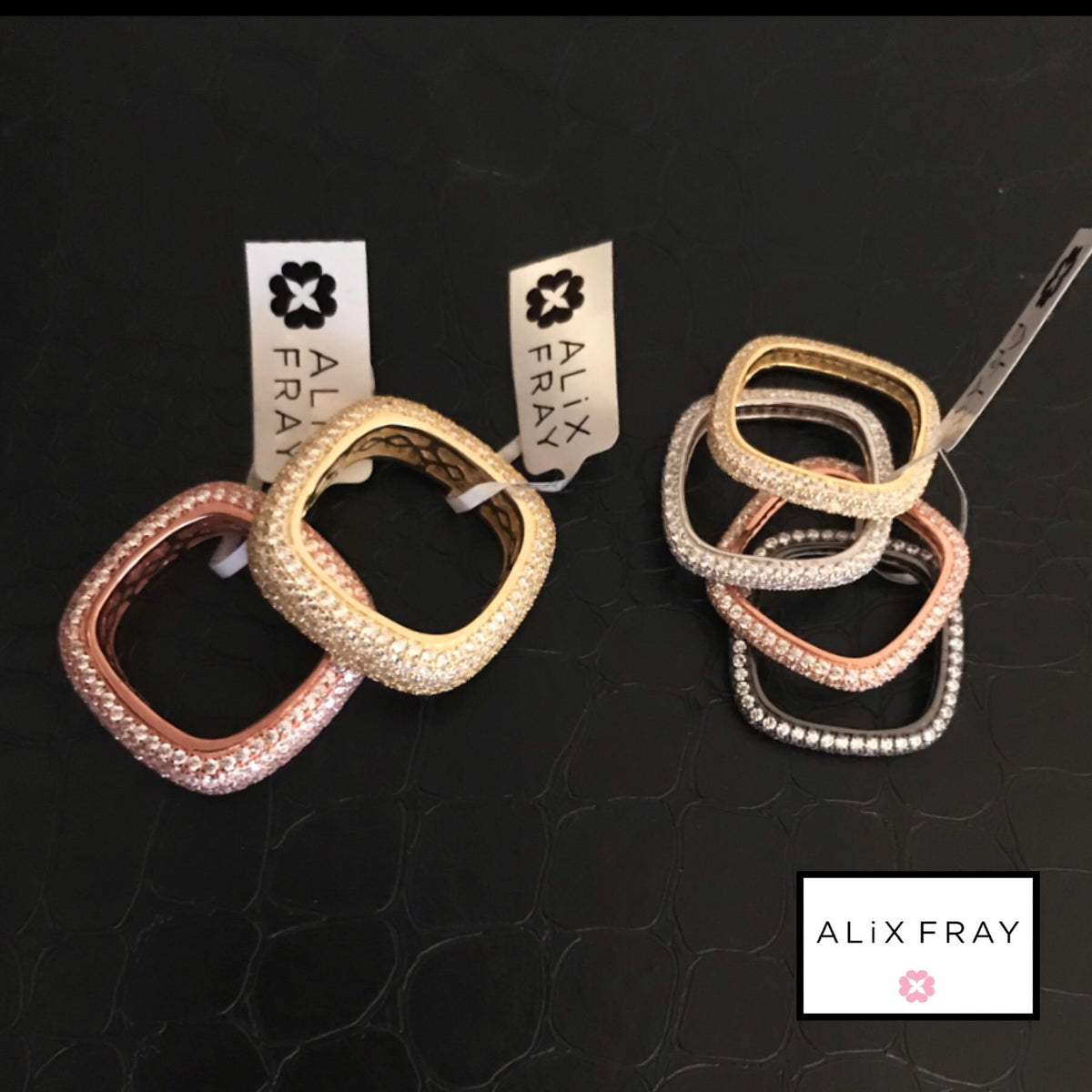 Medium Square Stack Rings