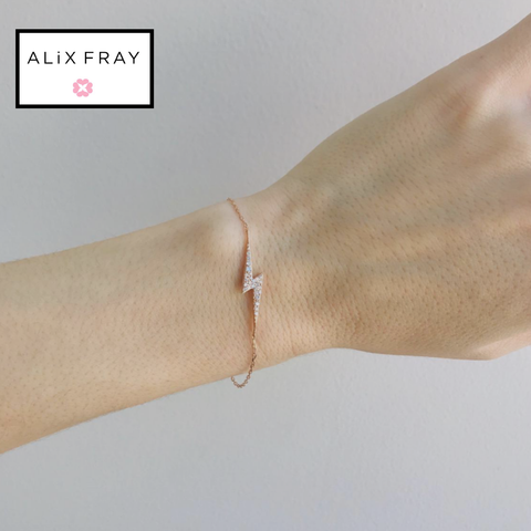 Lightning Bolt 14kt Rose Gold Bracelet