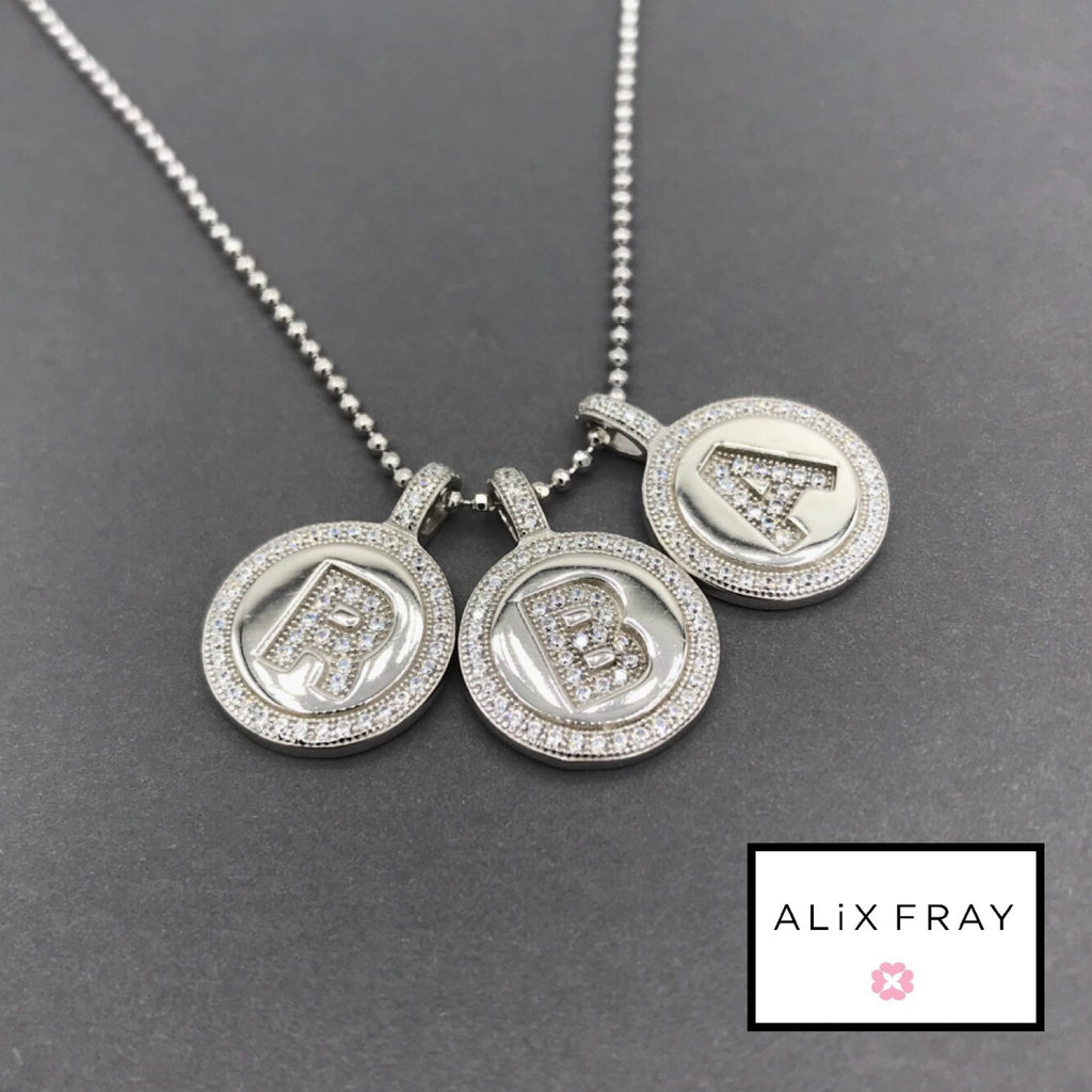 Circle Initial Charm Necklace